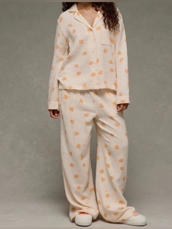 American Eagle Outfitters Other - American Eagle Cotton Gauze Pumpkin Pajama Set | NWOT | Fall Halloween PJs